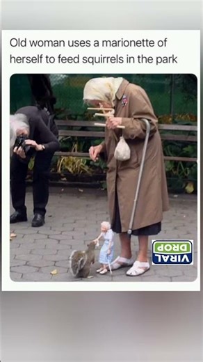 "When you’re too shy to make friends, so your puppet does it for you. 🐿️🎭#viral #trending #funny