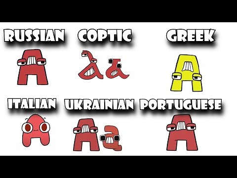 Alphabet lore but it's different Alphabets(Ukrainian, Russian, Portuguese, Coptic, Italian)