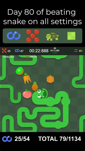 ❓ Day 80 of Beating Every Google Snake Category #googlesnake #speedrunning #worldrecord