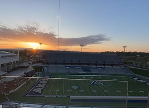 This morning, we kicked off Senior Week with a sunrise over InfoCision Stadium, a powerful reminder of how far our seniors have come. It was a bittersweet moment: standing side by side with the friends and mentors who shaped them, looking ahead to new beginnings and sharing the first light of their final days together on campus. | The University of Akron