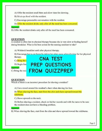 CNA Test Prep Questions from QuizzPrep|2026 Practice Exam Review for Certification Success Video