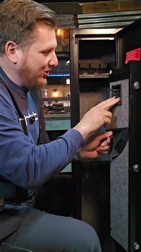 this is my safe space. this Compaq pew safe is an amazing option for those of us lacking space or just need to ad on to what we have. fits perfectly into a small closet space.