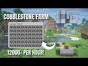 Minecraft Fast, Simple and Easiest COBBLESTONE Farm in 1.21.4 (Tutorial)