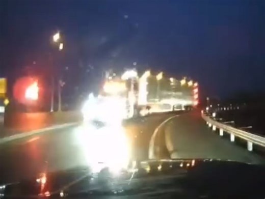 Video shows transport driver taking wrong-way ramp at Sistonen's Corner