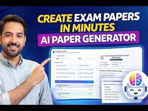 AI Paper Generator for Teachers and Schools | AI RAG Based Paper Generator Tool