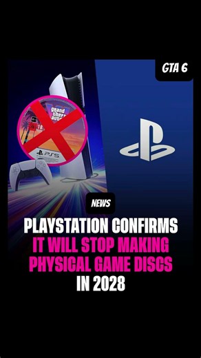 PlayStation Will Stop Making Discs In 2028 #playstation #ps5 #sony #gaming #gamingnews #discs