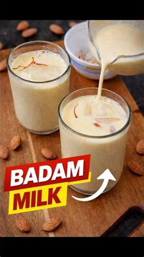 Badam Milk Recipe in 5 Minutes | Summer Special Drink 🥛