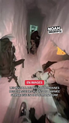 Installations souterraines des chasseurs alpins en haute montagne
