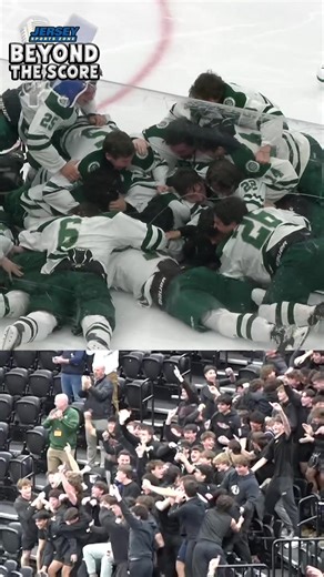 🚨 Golden Goal for the STATE CHAMPIONSHIP!!!!! 🚨 Tied 2-2 six minutes into overtime of the Non-Public state championship, Aidan Pasic found the back of the net as Delbarton earned a 2-0 comeback win over Don Bosco Prep to win the state championship! #njhockey #delbarton #overtime #statechamps