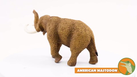 Safari Ltd. American Mastodon Figurine - Hand-Painted, Lifelike Prehistoric 8" Model Figure - Educational Toy for Boys, Girls & Kids Ages 3+