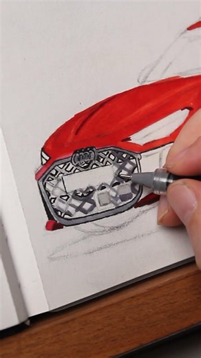 2027 AUDI RS5 AVANT Car Drawing ✍️ #audi #rs5 #quattro #markerart #drawing