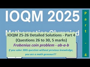 IOQM 2025 Solutions Part 4