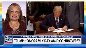 "President Trump is not a racist." On "Fox & Friends," Dr. Alveda King defended President Donald J. Trump amidst his immigration comments controversy. http://bit.ly/2Da51Se | Fox News