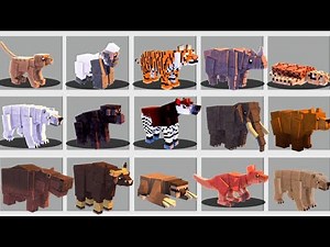 TODOS OS NOVOS ANIMAIS NO MINECRAFT !! ZAWA MOD
