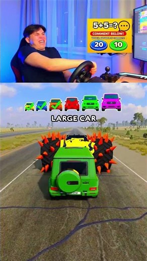 Big & Small cars vs Big Wheels - BeamNG.drive #1 #shorts #beamngdrive