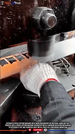 Innovation Automatic Press Cutting Machine with Swing Mechanism for Material Handling #tech