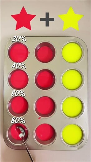 Red + Yellow = Perfect Coral? 😍 | Satisfying Color Mixing #Shorts