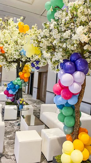 Yep that’s right!! 18,000 balloons for this awesome corporate balloon install for @goatlive_events we loved making this awesome setup with lots of colour! | Bubblegum Balloons