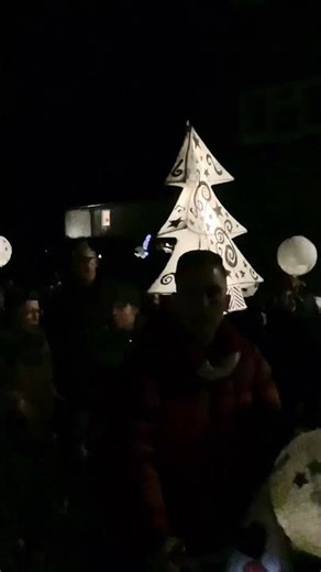HANDMADE Winter Lantern parade Magic, local white paper lantern procession