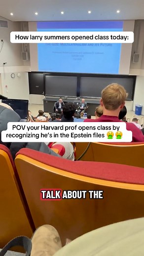 Here’s Larry Summers telling his Harvard students he acknowledges his connection with Epstein, and wants to fulfill his teaching obligations if the students “will let him.” So now consent matters? | Robin Leigh