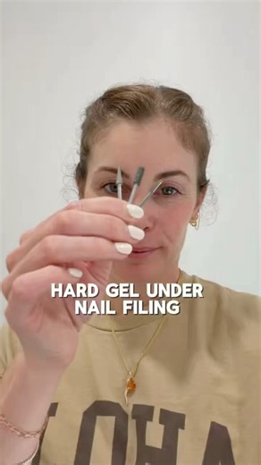 How to file hard gel nails ✨ #hardgelnails