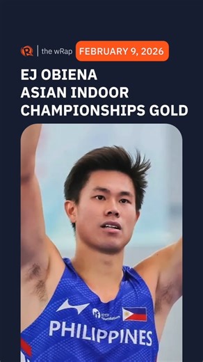 EJ Obiena’s continental collection is now complete. The Filipino pole vaulter wins gold in the Asian Indoor Athletics Championships for the first time in Tianjin, China, on Saturday, February 7. Full story: https://www.rappler.com/people/athletes/ej-obiena-missing-piece-gold-asian-indoor-athletics-championships-2026/ | Rappler