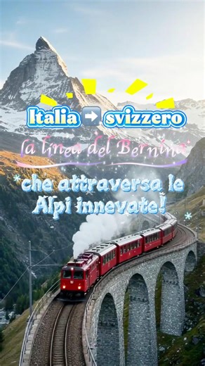 Partendo da Milano,con solo 12.5€,che attraversa le Alpi innevate! #treno #italy #bernina