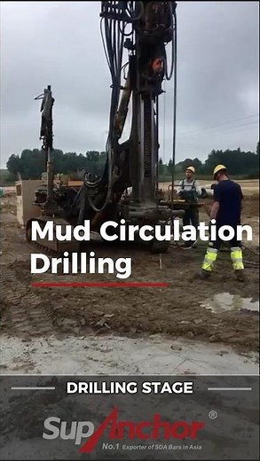 Self-Drilling Anchor Borehole Drilling –SupAnchor Installation Stage 1 High-Quality SDA Bar Process