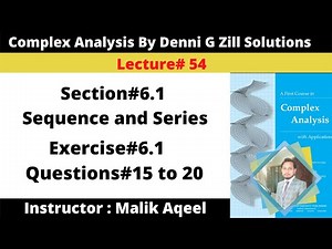 Exercise#6.1 Complex analysis by denni zill || Question#15 -20 || converges and diverges of sequence