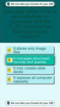 CLEP Information Systems exam review