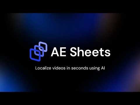 AE Sheets for After Effects