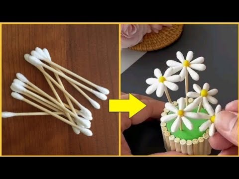 DIY Cotton Bud Flowers 🌸 | Easy & Beautiful Craft Idea