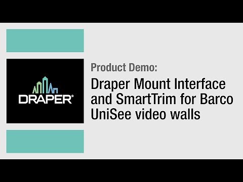 Draper Mount Interface and SmartTrim for Barco UniSee video walls