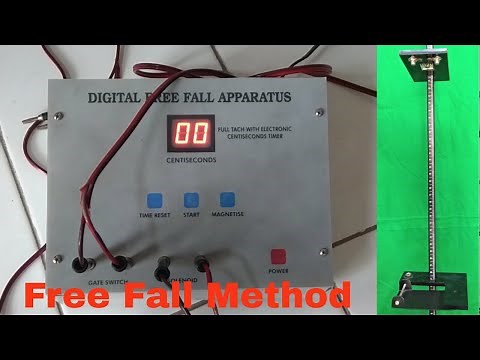 Determine Gravitational acceleration "g" by free fall using an electronic timer
