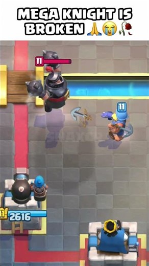 Yeah bro Mega Knight is broken in #clashroyale 😭