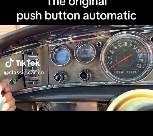 Push button automatics aren’t new! The first US push button automatic was debuted in 1954 on Chrysler Corp vehicles featuring a semi-automatic PowerFlite transmission. They used push button automatics until the mid 60s. If you look really close you can see there’s no “Park” on this Chrysler Newport. To park you put it in Neutral and apply the parking brake lever. This parking concept was used in other cars like the Corvair #chrysler #chevrolet #classiccar #oldcar #vintagecars