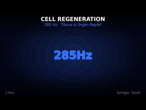 285Hz Solfeggio | Cell Regeneration & Tissue Repair | Quantum Healing Frequency (1 Hr Black Screen)