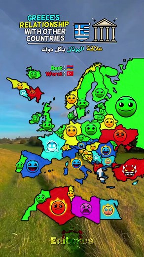 Explore Greece's Relationships with Every Country | Edit Maps