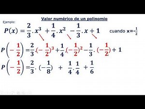 Valor numérico de un polinomio con coeficientes fraccionarios