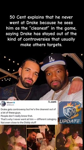 50 Cent Admits why he Never dissed Drake “he’s different from the rest… #drake #50cent #shorts