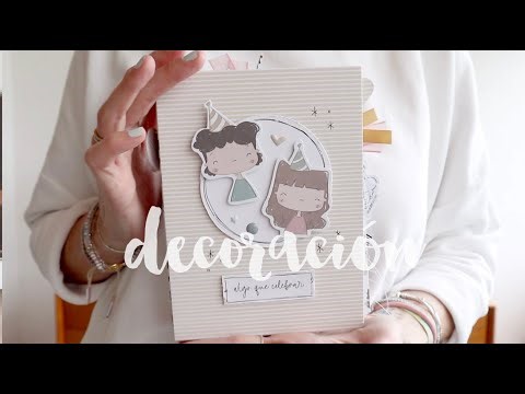3 Decoración Álbum Algo que celebrar | Tutorial scrapbooking
