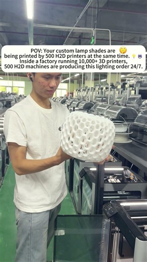 POV: Your custom lamp shades are being printed by 500 H2D printers at the same time.