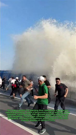 Qiantang River Tidal Bore Beauty: Watch Massive Tidal Devour Everything