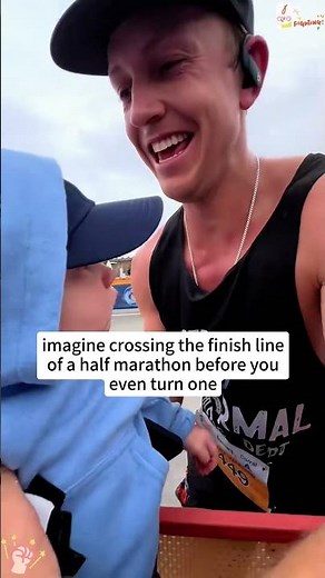 Running a marathon with a child in two. #foryou #fyp #marathon #baby #shortvideo