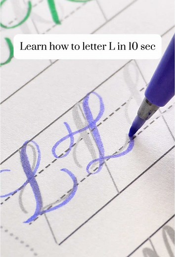 Learn to write a new letter every day!❤️#fountainpen #calligraphy #satisfying #fyp #viral #AVrboForTogether #studytok #asmrwriting #oddlysatisfying #L