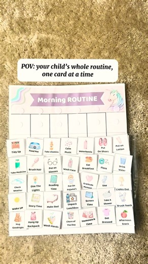 Visual Routine Chart for Kids | Flip the Card When It’s Done (So Satisfying)