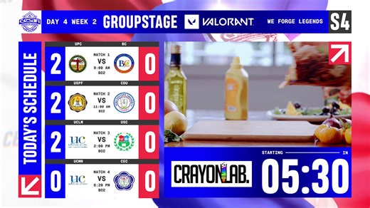 It's buzzing in the arena as the best esport student athletes in Cebu clash once again in Week 2 of the #CESAFIEsportsLeague Season 4 Valorant Tournament! The stakes are higher, the plays are sharper, and the battle for dominance continues. Watch the battles unfold live on the CEL Facebook page and on PusoP and support your bets on the scheduled Valorant match-ups only here at #CESAFIEsportsLeague. #WeForgeLegends! | CESAFI Esports League