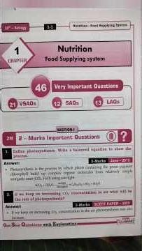 Gunshot 10th class Biology 1st lesson "Nutrition"| Telangana Board SSC #biology #10thbiology