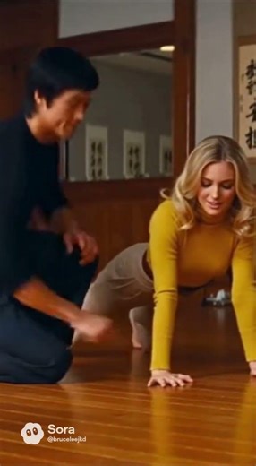 Sharon Tate trying one-finger push up #viralshort