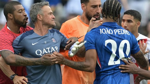 Club World Cup final ends in brawl as Luis Enrique SLAPS Joao Pedro